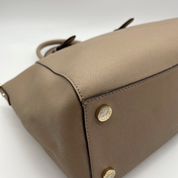 Michael Kors Beige Saffiano Leather Ciara Convertible Satchel - Picture 6 of 10